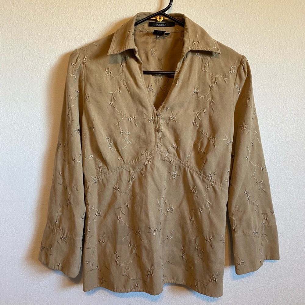 Vintage Ishyu Embroidered Blouse